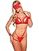 Avidlove Sexy Lingerie Four Piece Bra Lace Set for Women Babydoll Underwear With Eyes Cover