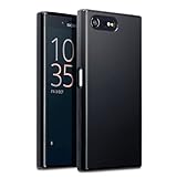 Xperia X Compact Cover, Terrapin Sony Xperia X Compact Case - TPU Gel - Slim Design - Durable Shock Absorbing - Back Protector - Solid Black Matte Finish
