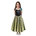 Pettigirl Girls Blue Princess Clothes Fancy Dress Up Costume for Kids Birthday Party Halloween Cosplay Outfits