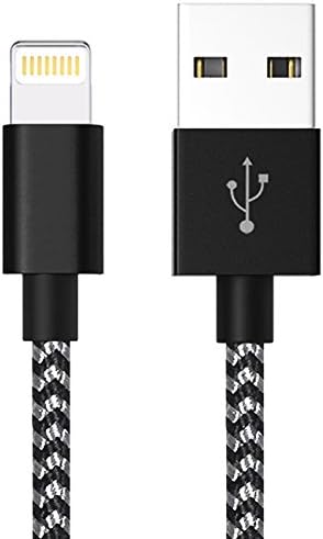 Jecent iPhone Charger - 3.3 Feet (1 Meters) for iPhone 7, 6s Plus, 6 Plus, 5s 5c 5, iPad Air, Air2, Pro, iPad mini,mini2, mini3, mini 4(Black and Gray)-B0061CB
