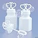 72 White Double Heart Wedding Bubbles Bridal Favors