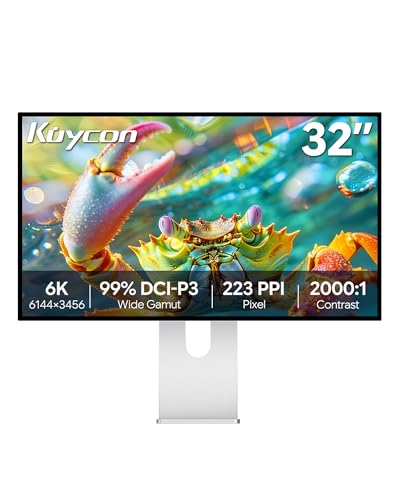 G32P 32’’ UHD 6K (6144 x 3456) Glossy Monitor, IPS Panel, 10-Bit Color, 99% sRGB, 99% DCI-P3, 223PPI, HDR, 60Hz, 2000:1 Contrast, Low Blue Light, Eye Care (Honeycomb - with Stand)