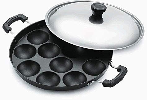 NYGT Non Stick Appam Pan,Appam Maker,12 Pits Appam Maker, Nonstick Appam Pan, Appa Chetty Paniyaram Pan Patra,Tawa Non Stick