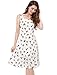 Allegra K Women's 1950s Sleeveless Cherry Print Midi Flare Vintage Dress L White
