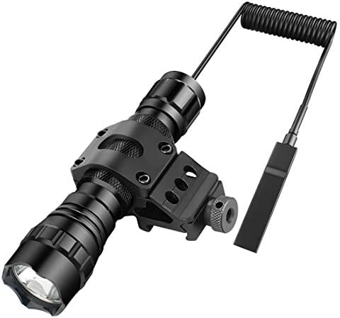 Fyland Tactical Flashlight, 1200Lumens Waterproof LED Flashlight with Picatinny Rail Mount Included Rechargeable Batteries and Charger for AR15 AK47 M4,Small Flashlight for Outdoor Hiking Hunting