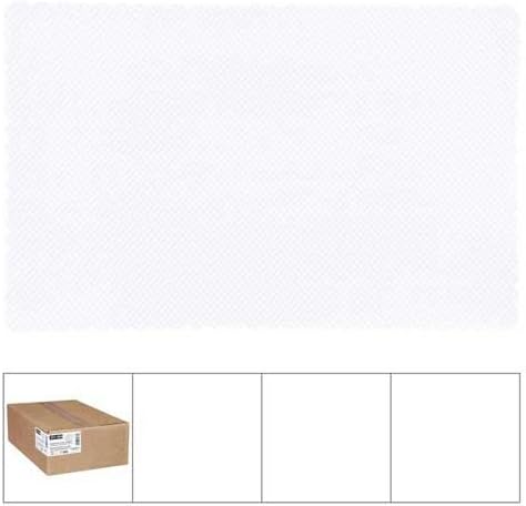 Lapaco Basket Weave Light Bond White Bond Scalopped Edge Embossed Placemat, 9.5 X 14.5 inch -- 1000 per case.