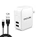 ONSON USB Charger,4.8A 24W Dual USB Portable Travel Wall Charger Adapter with Foldable Plug + 10FT Long Micro USB Cable Android Charging Cord for Samsung Galaxy S7 Edge/S6 Edge/S5/S4/Note 5