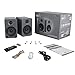 Kanto YU4MG Powered Speakers with Bluetooth and Built-in Phono Preamp | Auto Standby and Startup | Remote Included | 140W Peak Power | Pair | Matte Grey
