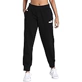 PUMA Womens Essentials Logo High Waisted Joggers - Black