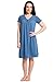 Fishers Finery Women's EcoFabric Short Sleeve Nightgown; Super Soft (Blue, L)