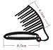 2Pcs Black Plastic Hair Braider Updo Bun Comb And Clip Tool Set for Hair Twist Maker Holder Women Girls Hair Styling Tools