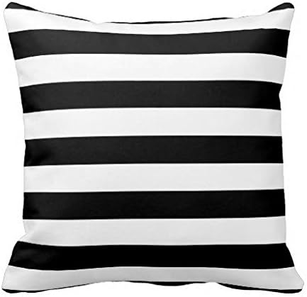 Black And White Strip Throw Pillow Case