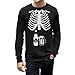 Halloween Skeleton Beer Belly Xray Funny Men's Long Sleeve T-Shirt