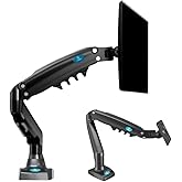 Suporte Braço Articulado Preto Ergonômico para Monitor Design Compacto e Retrátil para Monitores de 10'' a 27'', Suporta Até 