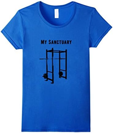 Women's My Sanctuary Squat Rack Gym T-Shirt Large Royal Blue