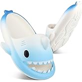 EDOSIR Kids Shark Slides丨Pillow Shower Sandals Quick Dry Slippers丨Toddler Boys Girls Comfy Cloud Slides丨Summer Non-Slip Thick Sole Beach Pool shoes