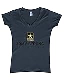 Artix Army Strong Women's V-Neck T-shirt US Army Shirts