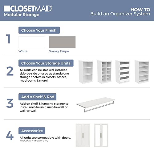 ClosetMaid Modular Shelf & Hang, Wood Organizer Adjustable Closet, Add