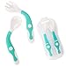 Baby Utensils Spoon Fork Set with Travel Safe Case Toddler Babies Children Feeding Training Spoon Easy Grip Heat-Resistant Bendable Self Feeding Learning Spoon (1 Spoon, 1 Fork)