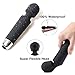 Mini Personal Vibrator Quiet and Waterproof with 10 Mode Handheld Cordless Bullet Massager Rose Red