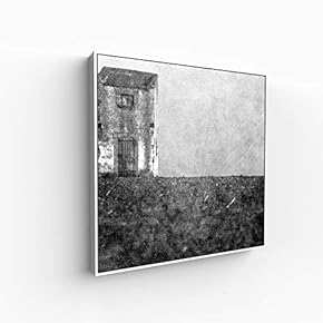 Canvas Wall Art for Living Room, Bedroom Monochrome Building Framed Canvas Prints for Home Decoration Ready to Hang - 16x16 inches