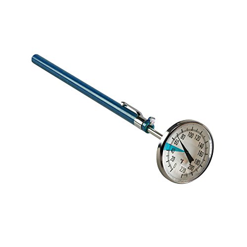 Stainless Steel Soil Thermometer by Smart Choice| 127mm Stem, Easy-to-Read 1.5” Dial Display, 0-220 Degrees Fahrenheit Range | Soil Temperature Thermometer for Ground, Compost, Garden Soil