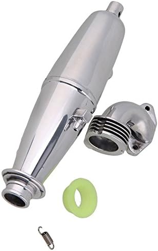 Yiguo Silver Aluminum Alloy W10002 Exhaust Pipe Tubing & Header Manifold Parts for 1:10 RC Model Car