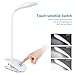 AMIR Rechargeable 16 LED Book Light, Clip on Reading Light, Flexible Desk Lamp with Touch Switch, 3 Levels Brightness Eye-Care, up to 8 Hours Reading. Perfect for Bookworms & Kids (White)