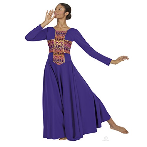 Eurotard 63566 Joyful Praise Dress (Purple, Large)