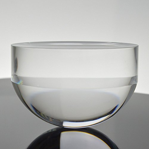 YOCTOSUN 3.8 Inch Crystal Clear Paperweight 5X Dome Magnifier with Gift Box and Polishing Pouch