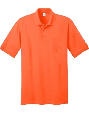 Port & Company Men's Comfortable Knit Pocket Polo Shirt