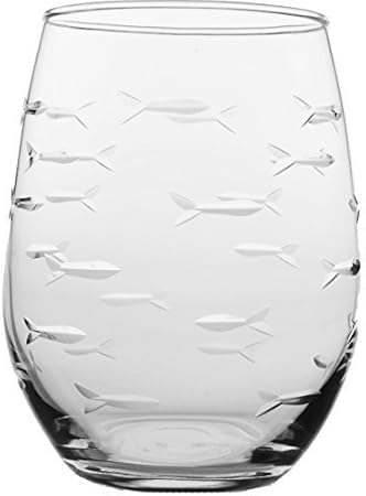 Ecole De Poissons De Verre A Vin Rouge Lot De 4 Verres 21oz Par