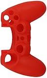 Generic Anti-Slip Silicone Skin Protector Cover for Wireless Game Controller, Red - PlayStation 4