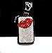 Bestbling Bling Bling Car Key Holder 3D Handmade Leather Auto Key Case Car Key Gourd Leather Holder Cover Case with Luxury Bling Crystal Diamond Rhinestones (Lips Red)