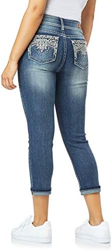 WallFlower Juniors Luscious Curvy Embellished Denim Capris