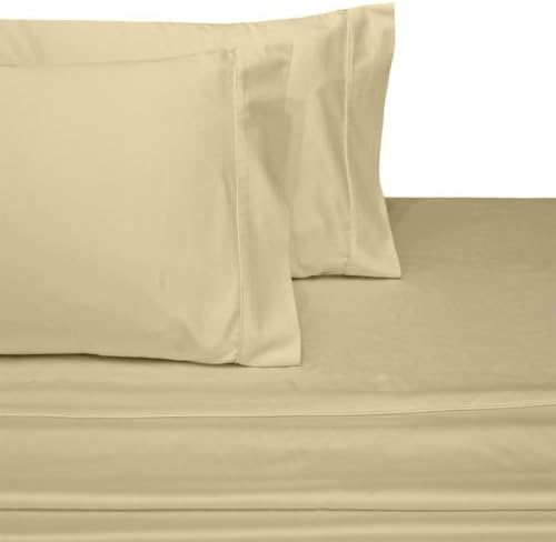 100-Percent Plush Cotton 800 TC Sheet Set by Pure Linens, Lavish Sateen Solid, 5 Piece Split King (Adjustable Bed) Size Deep Pocket Sheet Set, Linen