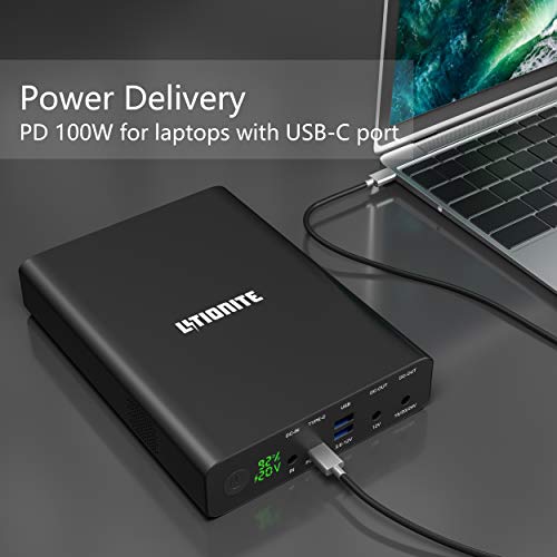LITIONITE Venom 120W / 64.000mAh Powerbank Draagbare Externe Batterij met LED-display - 2x DC (12-24V) - 2x USB - 1x PD… - Afbeelding 6