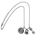 Santa Monica Charm Co. The Original Weights & Fitness Necklace with Kettlebell Dumbbell and 45lb Plate
