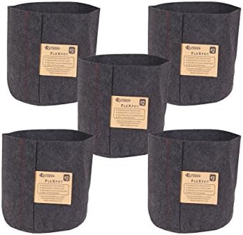 HydroLight Flex Pot, 5 Pack Growing Amazing Quality (5, 2 Gallon Pot)