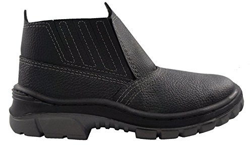 Botina De Segurança Elástica Sem Biqueira Prata Garra Preta 39