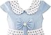 Sunny Fashion Girls Dress Polka Dot School Bow Tie Pearl Cap Sleeve Size 4-14