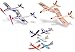 Balsa Wood and Foam Airplane Set - 4 Balsa Wood and 6 Foam Model Plane Kits in 1 Set - Jetfire Plane Twin Set, Sky Streak Propeller Plane Twin Set, and 6 Foam Fighter Gliders