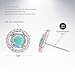 PAVOI 14K Rose Gold Plated CZ Simulated Diamond White Opal Earrings
