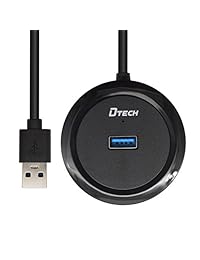 DTECH Portable Mini 4 Port USB 3.0 Hub Splitter con puerto de alimentación USB Micro y indicador LED para Super Velocidad de transferencia de datos y carga rápida