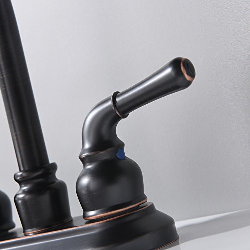 VCCUCINE Commercial Two Handle Lavatory Widespread Oil Rubbed Bronze Bathroom Faucet, Bathroom Vanity Vessel Sink Faucet without Drain
