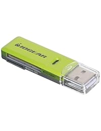IOGEAR SD MicroSD MMC lector de tarjeta escritor, Verde 1