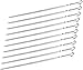 CharbabGrill 15-inch Stainless Steel Flat Shish Kebab BBQ Skewers with S-Hook Value Pack of (50)