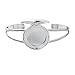 SENFAI Fashion Bijoux Openable Engrave Tree Tag Round Box Locket Bangles Essential Oil Aromatherapy Diffuser Cuff Bangle Bracelet for Women (Silver Color 1)