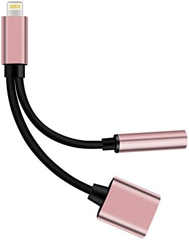 KPAO 2in1 Lightning to 3.5mm Audio Adapter and Charging for iPhone,Compatible IOS 10.3