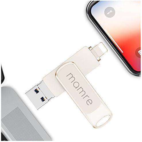 3 in 1 Micro USB/USB/Lighting Flash Drive 32GB, USB 3.0 Memory Stick with Extended Connector for iPhone, iPad, PC, and Other iOS/Android Devices